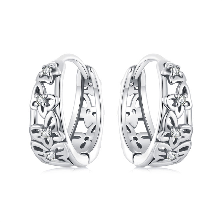 Antique Butterfly Huggie Earrings
