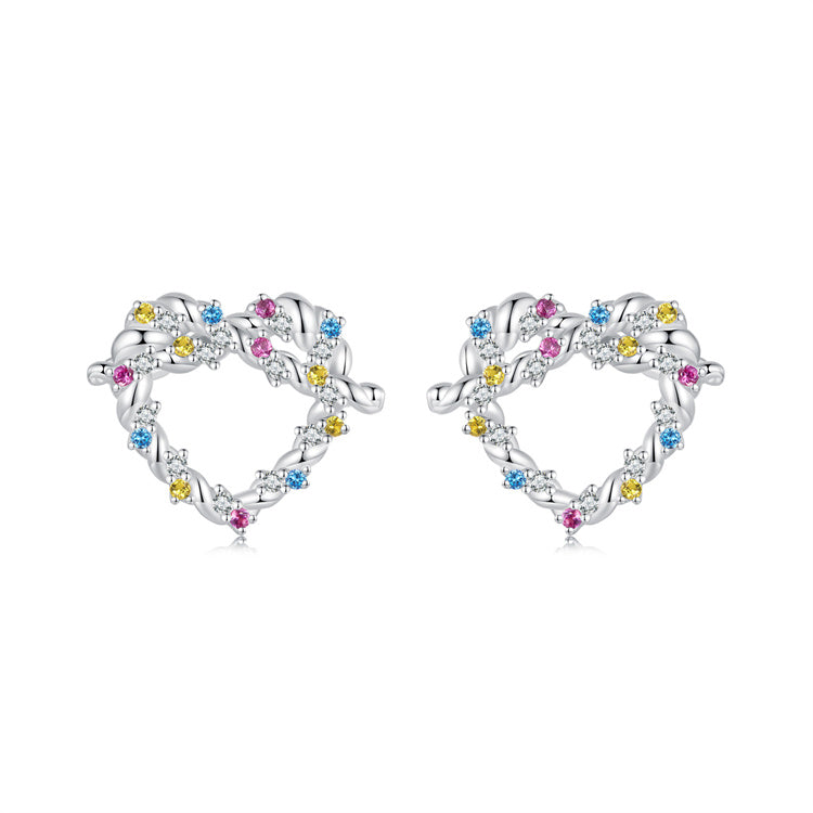 Aria Dazzle Twist Stud Earrings
