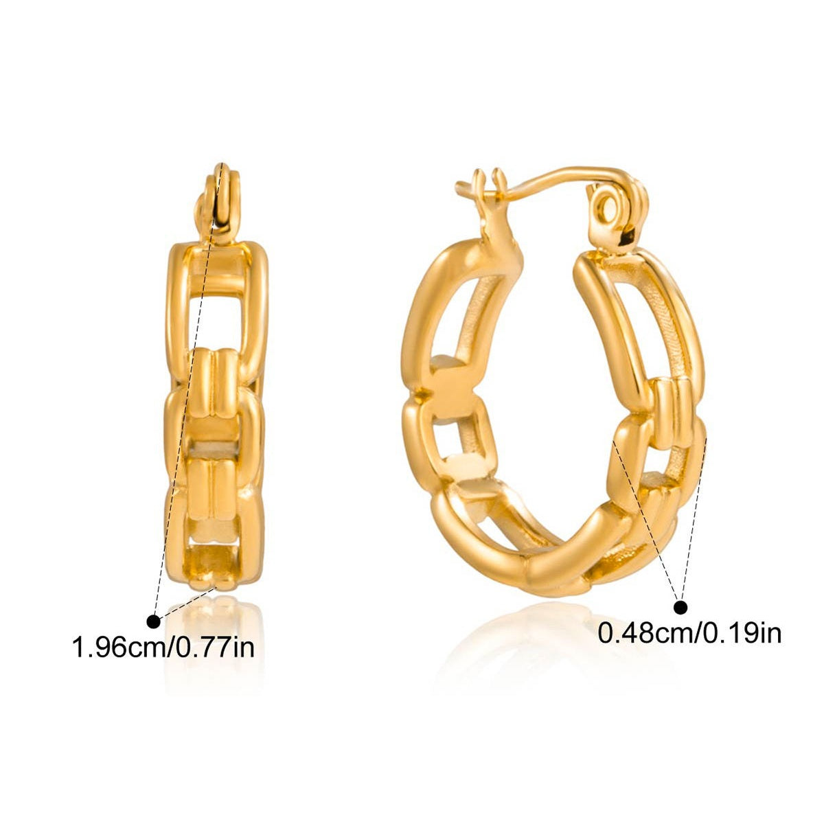 Luna Link Hoop Earrings