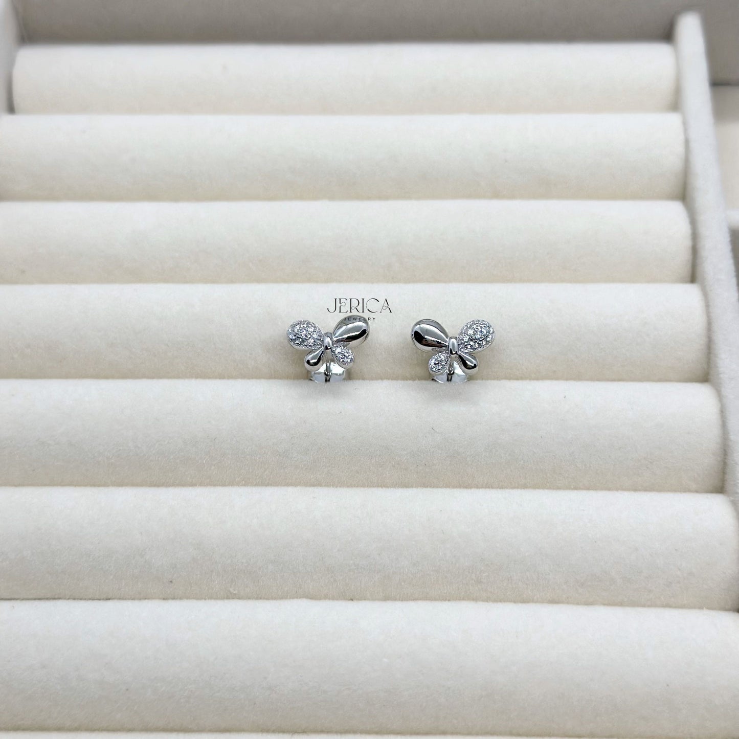 Bowknot Cubic Zirconia Stud Earrings