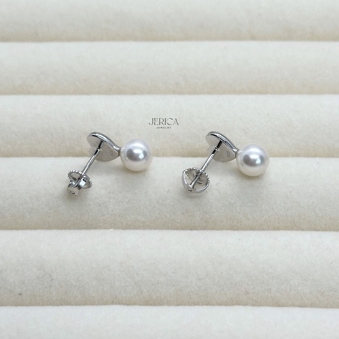 Loving Embrace Pearl Screw Back Earrings