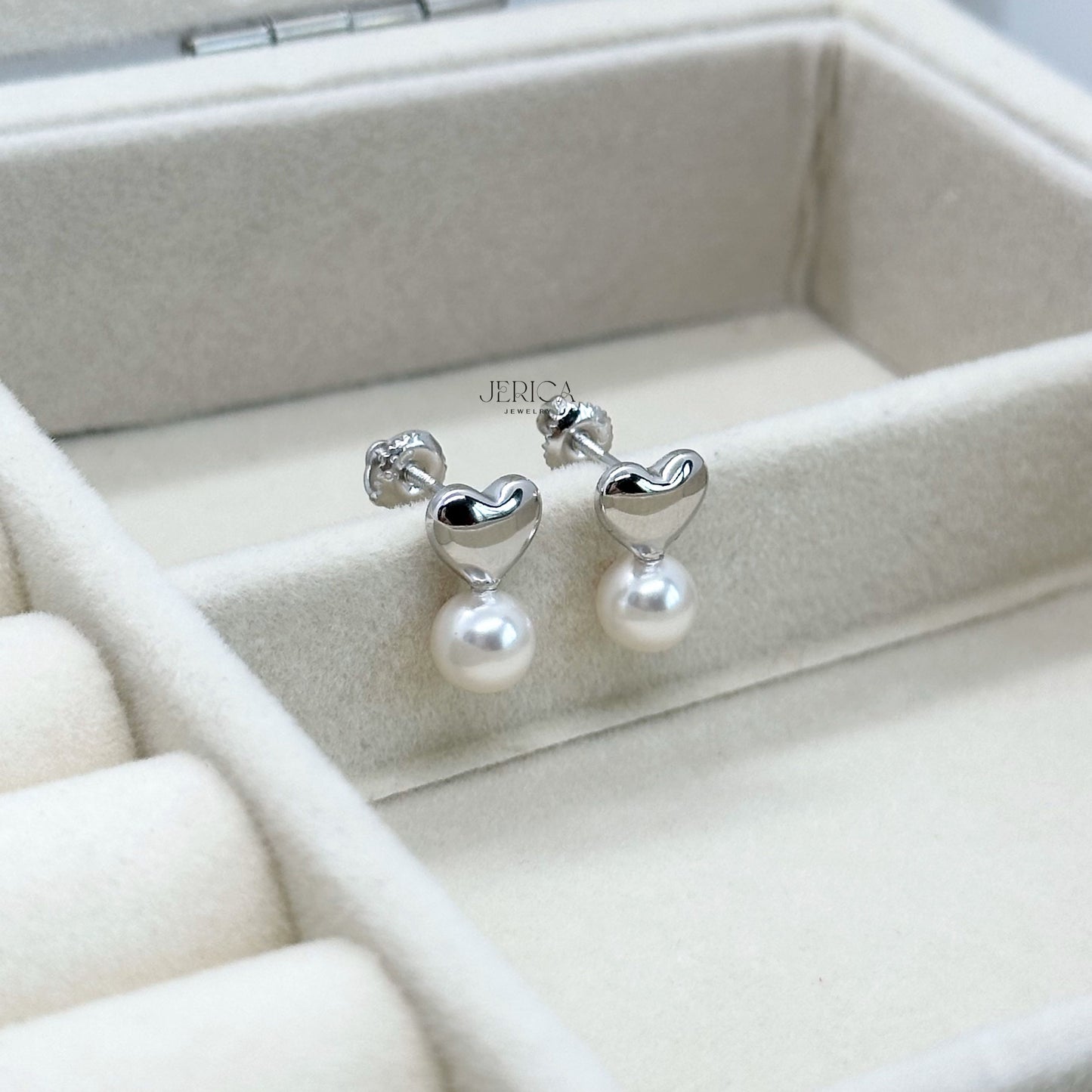 Loving Embrace Pearl Screw Back Earrings