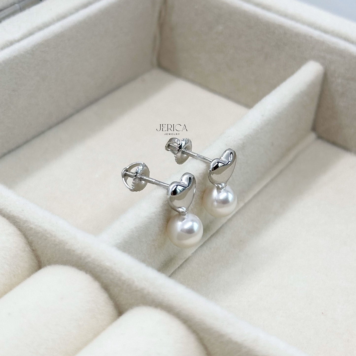 Loving Embrace Pearl Screw Back Earrings