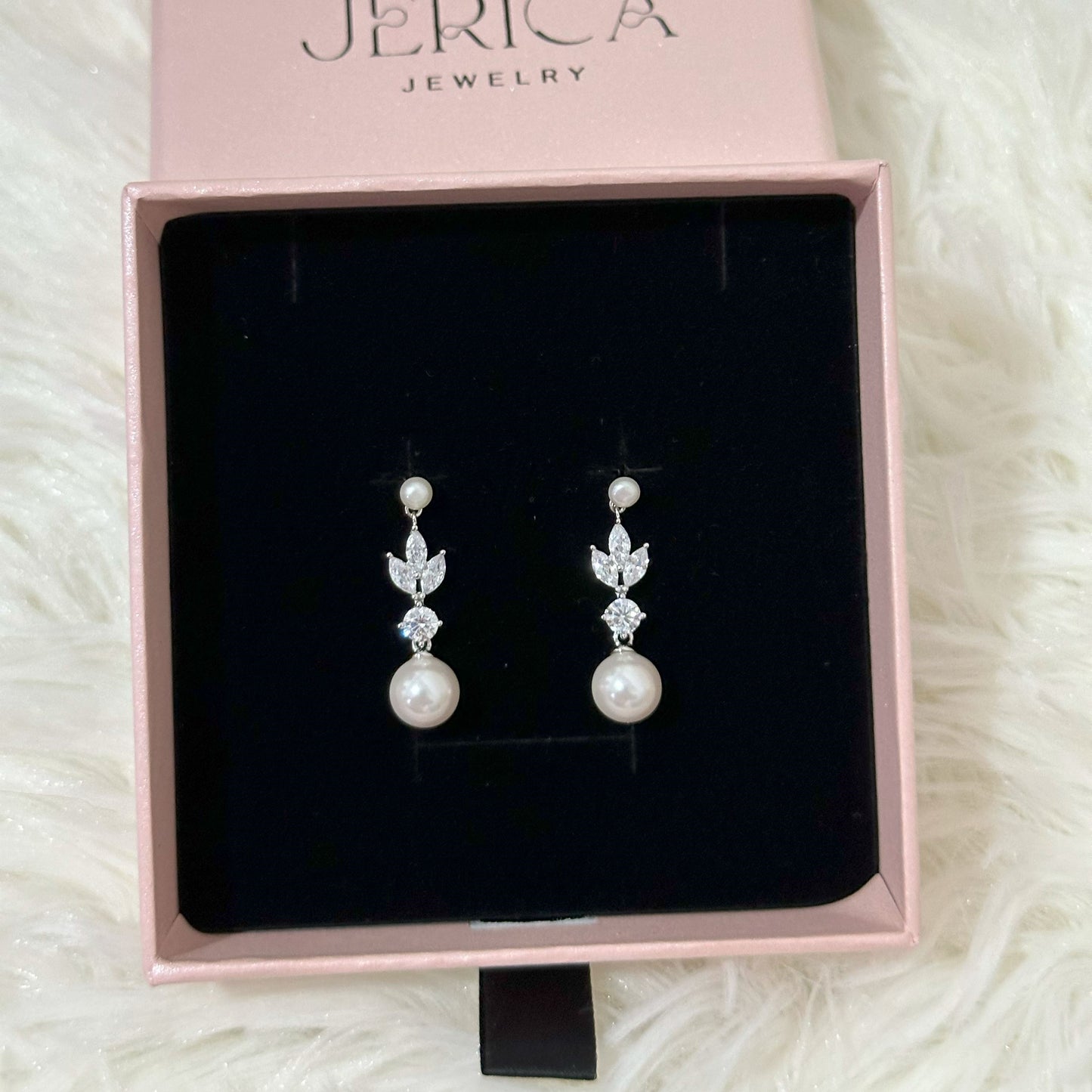 Leafy Luxe Pearl Drops Earrings