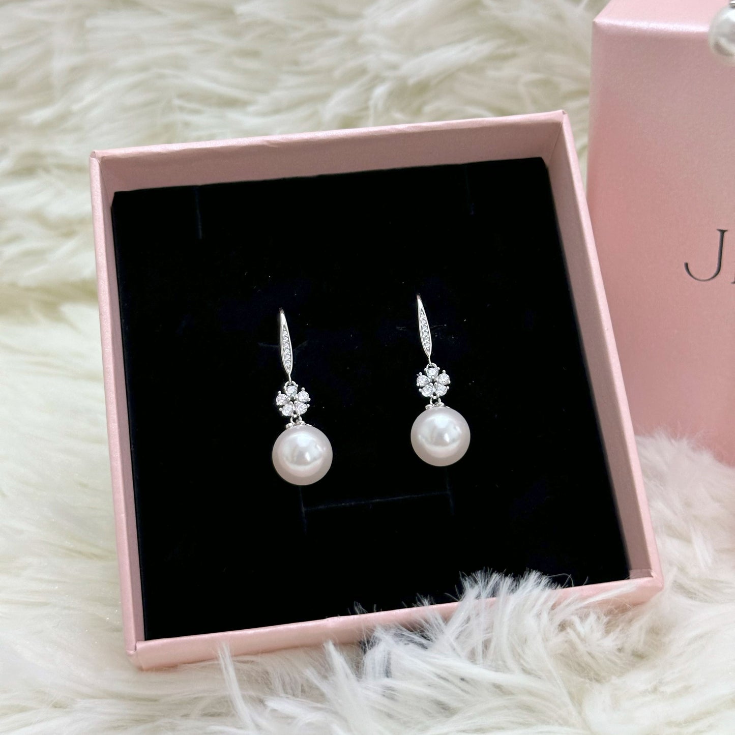 Pearly Blossom Drops Earrings