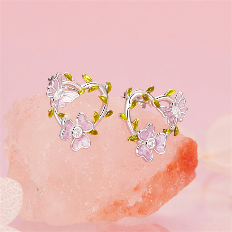 Butterfly Wisteria Flower Earrings