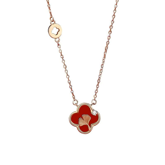 Longevity Clover Necklace (S999 Pure Silver)