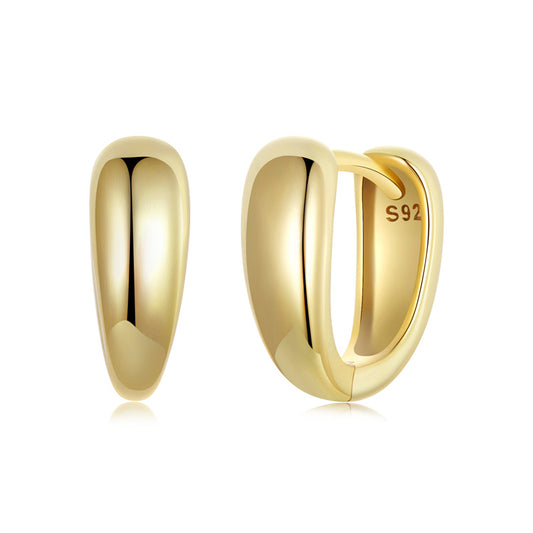 Simple Classic 14K Gold Huggie Earrings