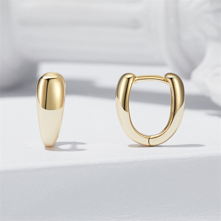 Simple Classic 14K Gold Huggie Earrings