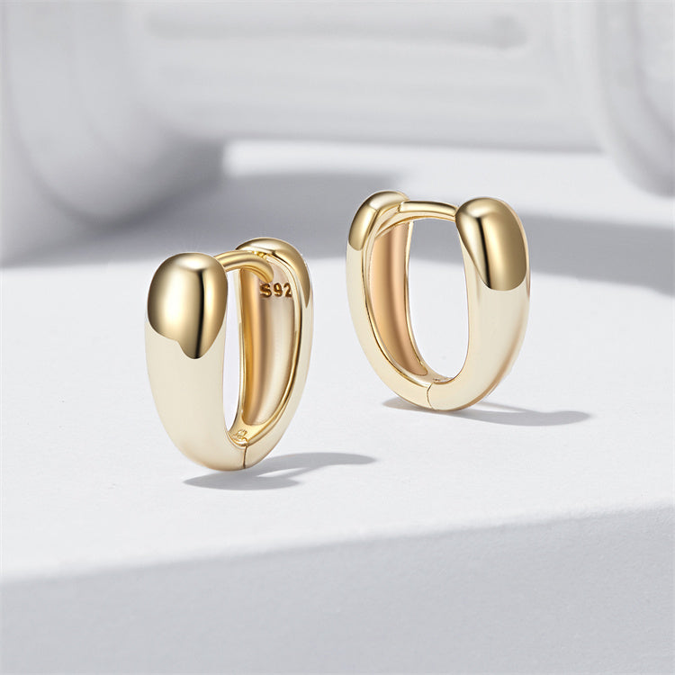 Simple Classic 14K Gold Huggie Earrings