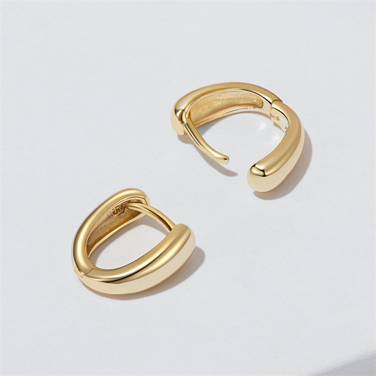 Simple Classic 14K Gold Huggie Earrings