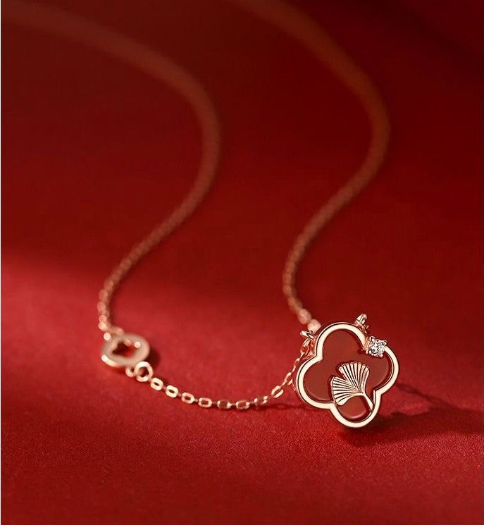 Longevity Clover Necklace (S999 Pure Silver)