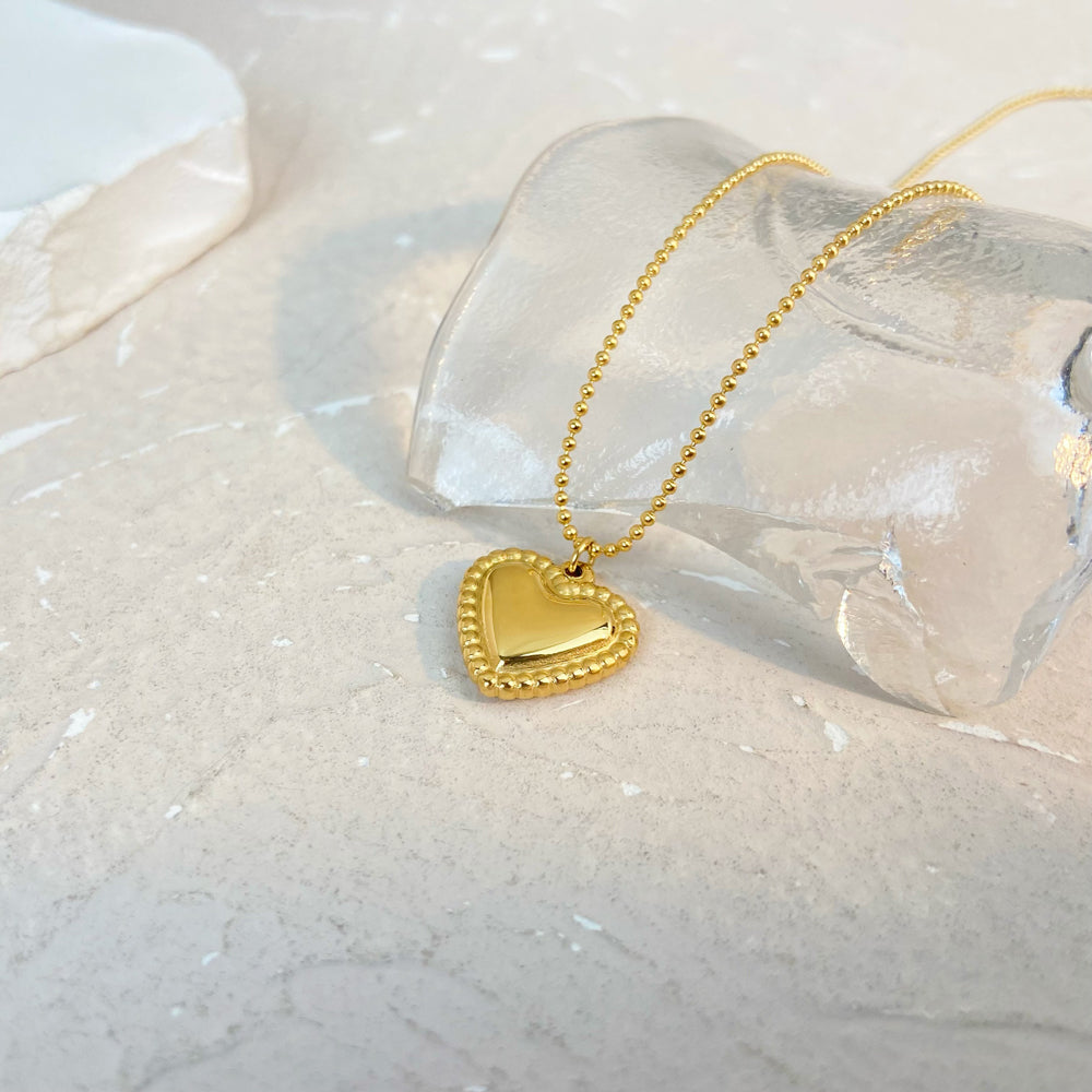 SS 18K Gold Plated Heart Necklaces