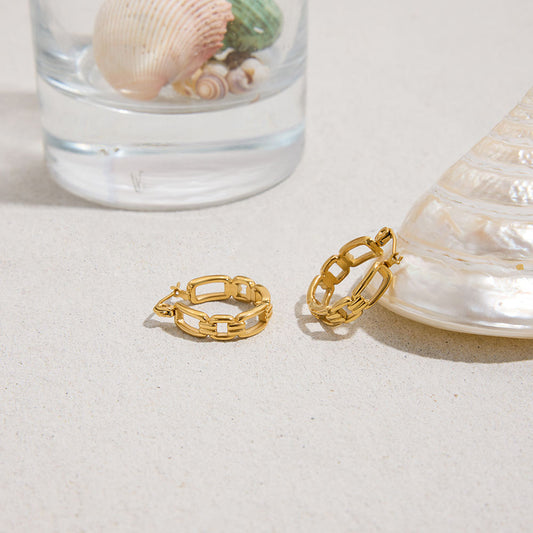 Luna Link Hoop Earrings