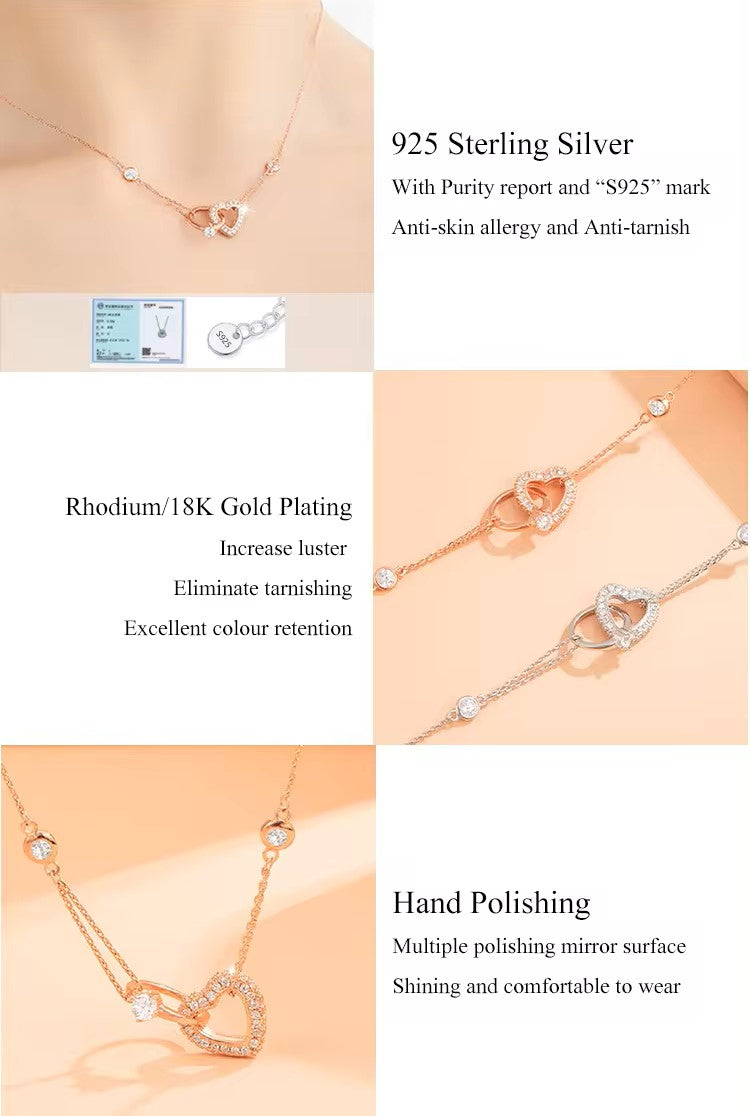 Eternal Bond Necklaces (Rose Gold/Silver)