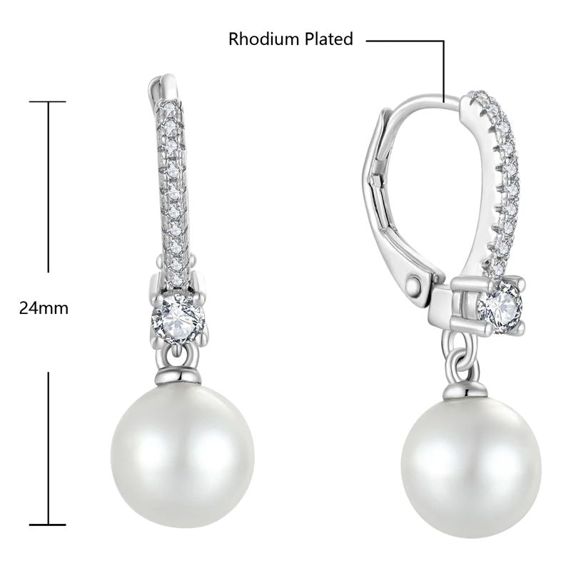 Pearly Elegance Centerpiece Drops Earrings