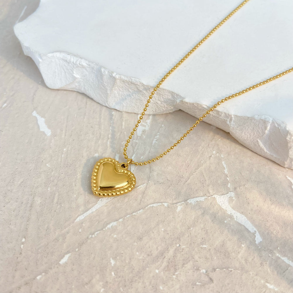 SS 18K Gold Plated Heart Necklaces