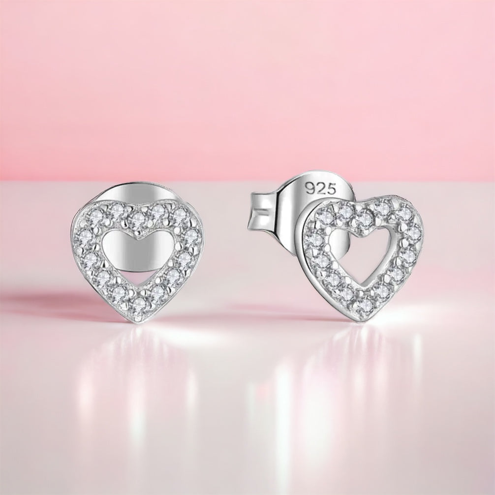 Minimalist Love Full Zirconia Stud Earrings