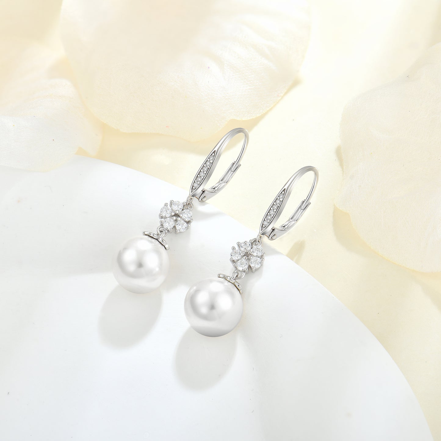 Pearly Blossom Drops Earrings