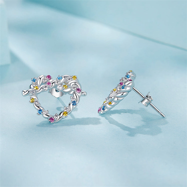 Aria Dazzle Twist Stud Earrings