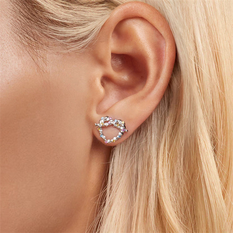 Aria Dazzle Twist Stud Earrings