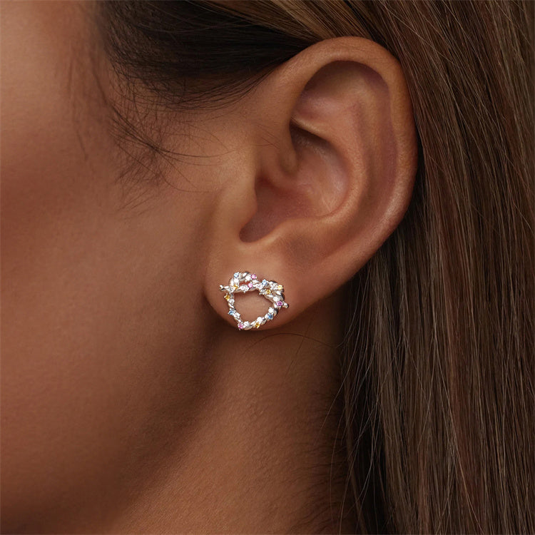 Aria Dazzle Twist Stud Earrings