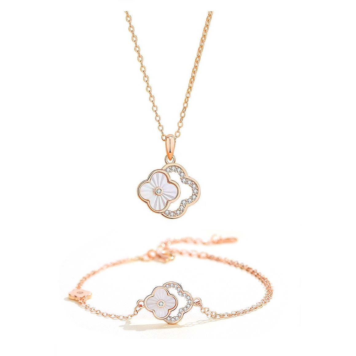 Clover Rose Gold Bracelets & Necklaces