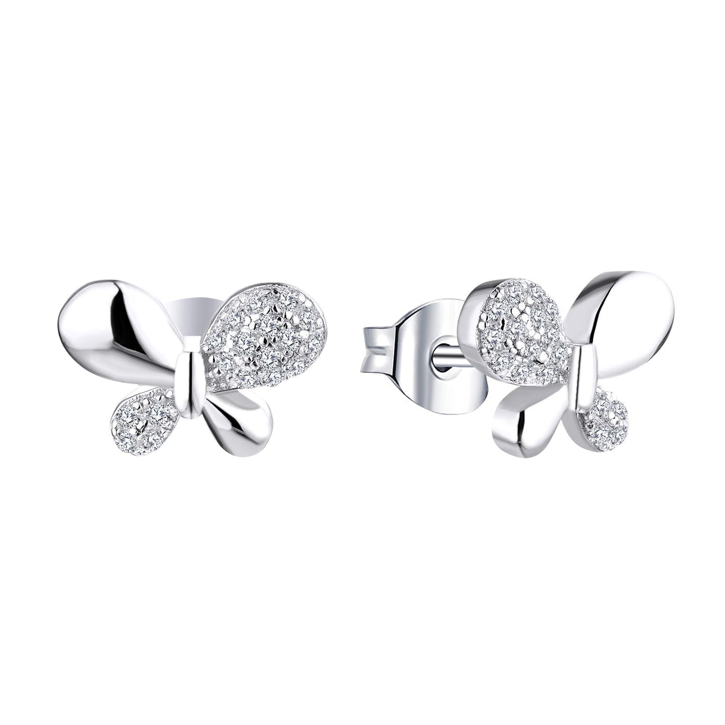 Bowknot Cubic Zirconia Stud Earrings