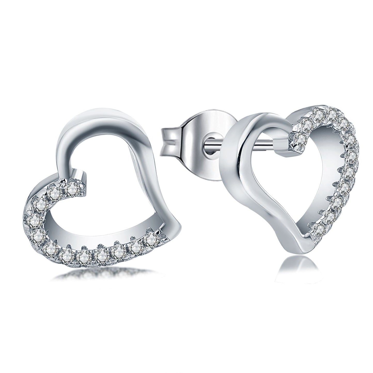 Valentine Love Zirconia Stud Earrings