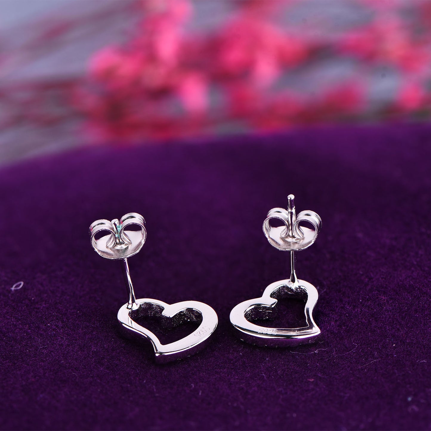 Valentine Love Zirconia Stud Earrings